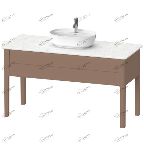 LU956105454 Тумбочка для консоли напольная Luv #LU9561 1338 x 570 мм Almond Satin Matt Duravit