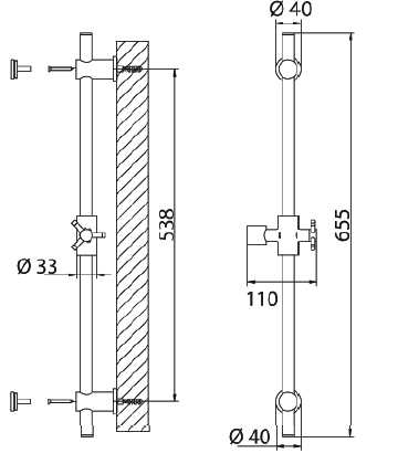 391776PN Душевая штанга Bandini Stel Santreyd  - Вид №1