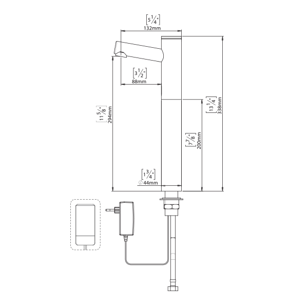 236350/450 Elite plus бесконтактный смеситель для монтажа на палубе stern  - Вид №1