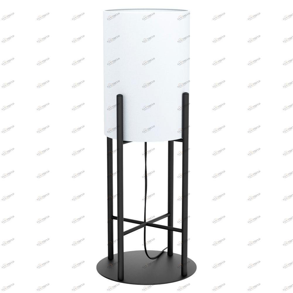 Настольная лампа черная с белым плафоном Glastonbury 43143 EGLO ИНТЕРЬЕРНЫЕ 00-3834714 Белый;черный 