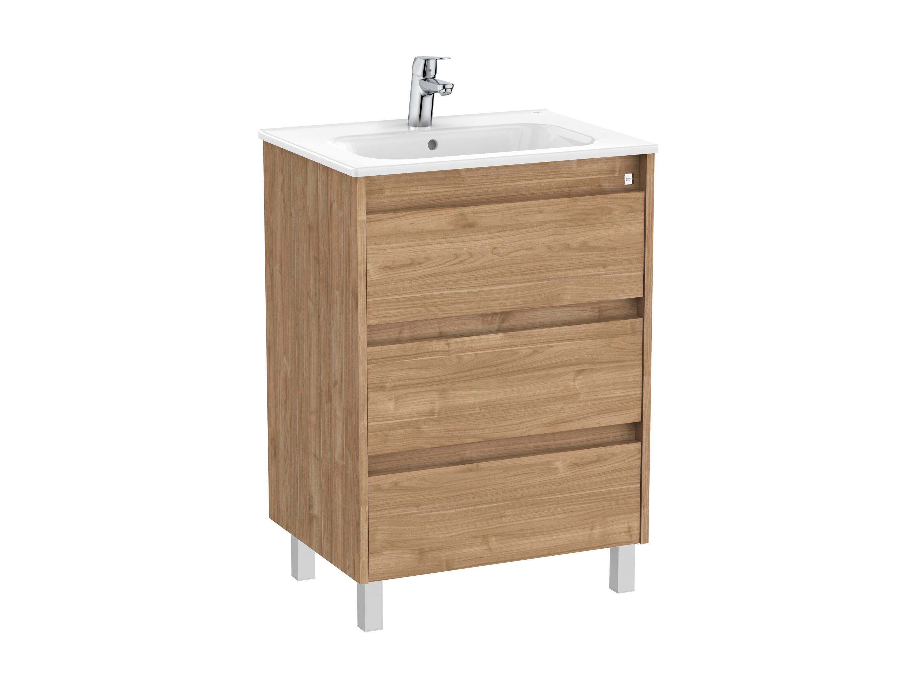 Деревянный напольный умывальник со встроенной раковиной Roca Tenet ARCH-00018292