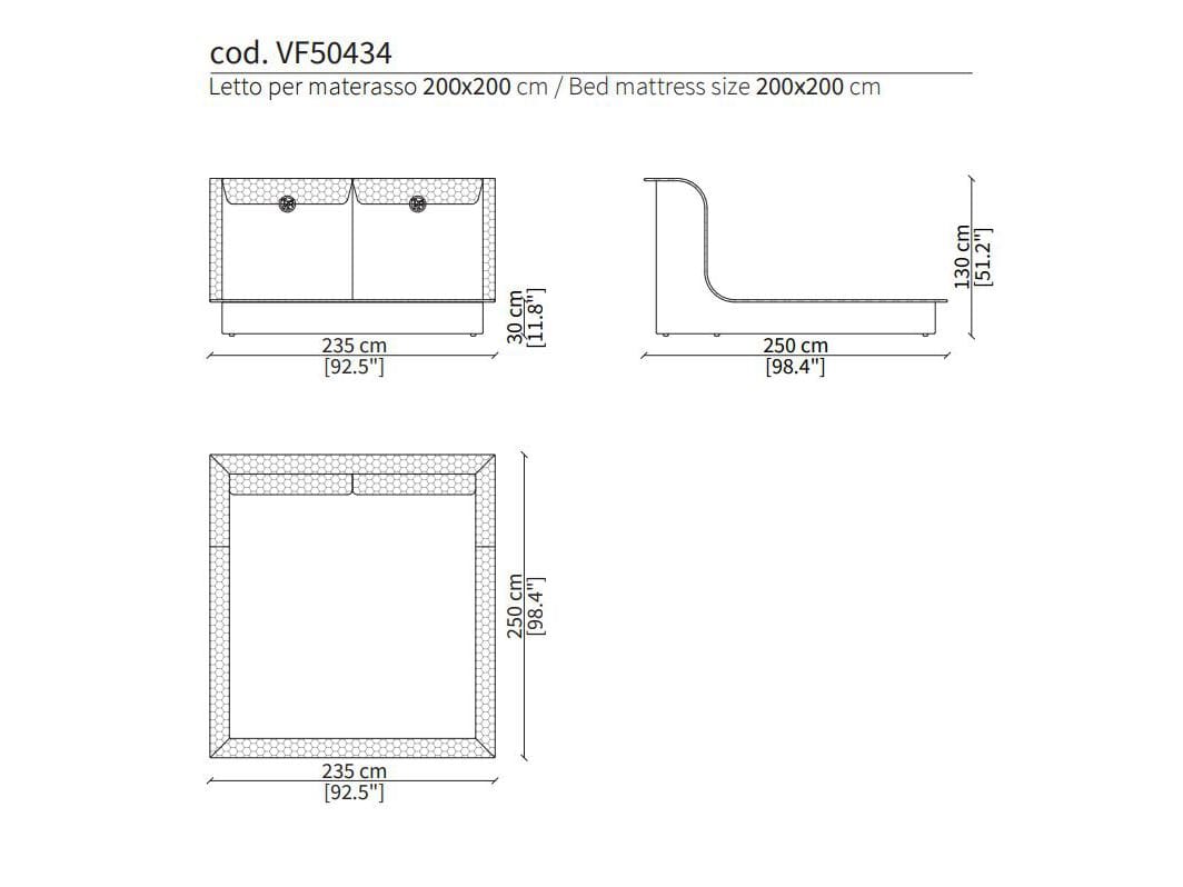 Мягкая кровать из ткани Vittoria Frigerio Appiani ARCH-00129767 - Вид №4