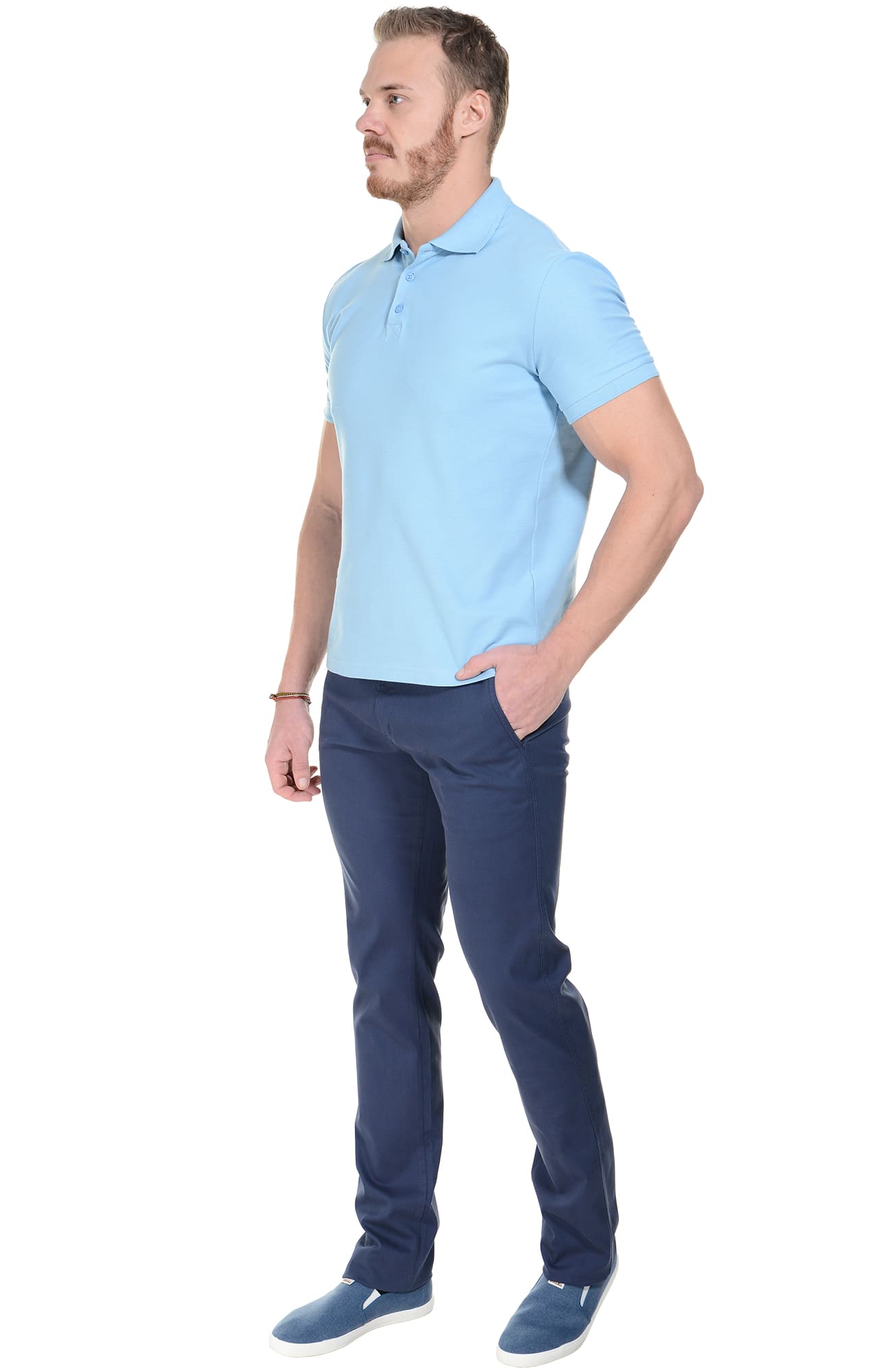 68234 Брюки  мужские blue (синие) El-Risto  Одежда для официантов  размер 52/182-188  - Вид №3