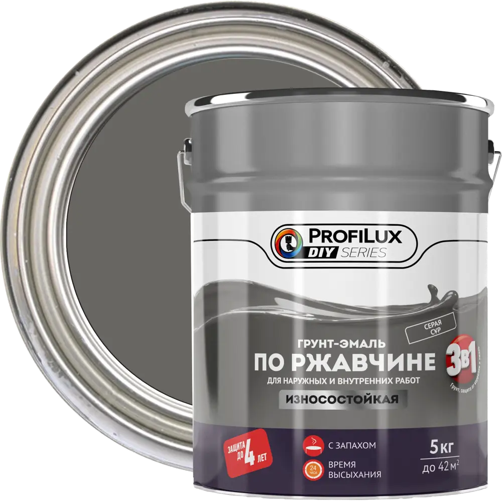 PROFILUX Грунт-эмаль 3 в 1 для металла с антикоррозийной защитой 82860793 STLM-0037269