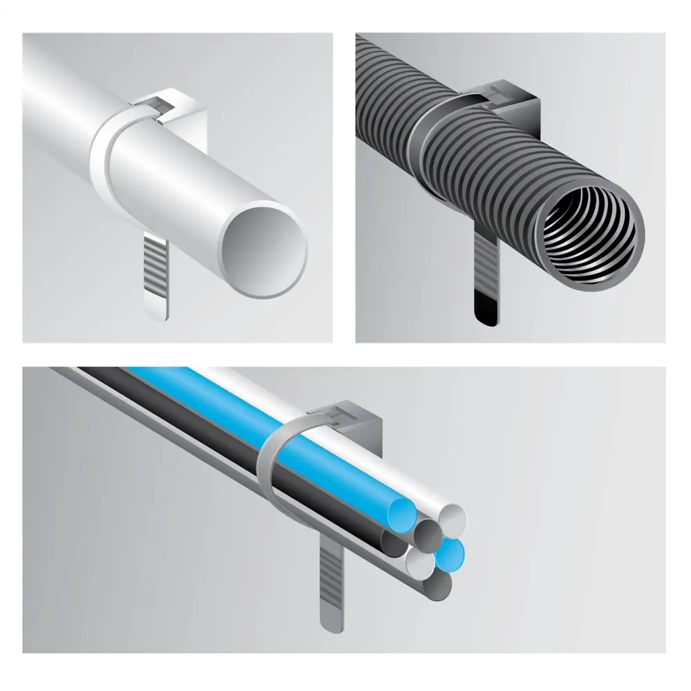 Хомут для труб и кабелей 32-63 мм цвет чёрный, 10 шт ЕВРОПАРТНЕР STLM-2114070 - Вид №4
