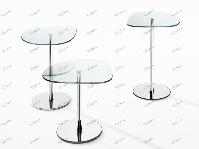 Desalto Журнальный столик из стали и хрусталя sun-id-1477355