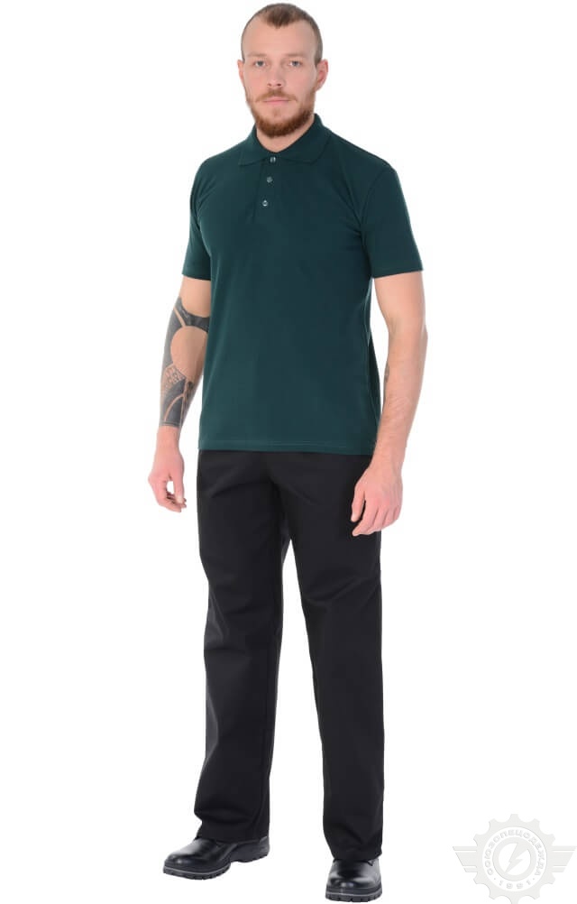 66396 Тенниска-поло зеленая  Одежда для салонов красоты  размер XS (44) Спецодежда  - Вид №8