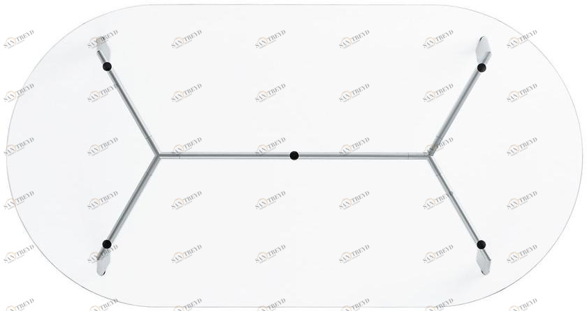 Desalto Овальный стол из стали и стекла sun-id-1491294