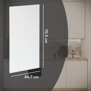 Фасад кухонный «Висла» Konsensa — белый МДФ с рельефными рейками 44.7×76.5 см 89385092