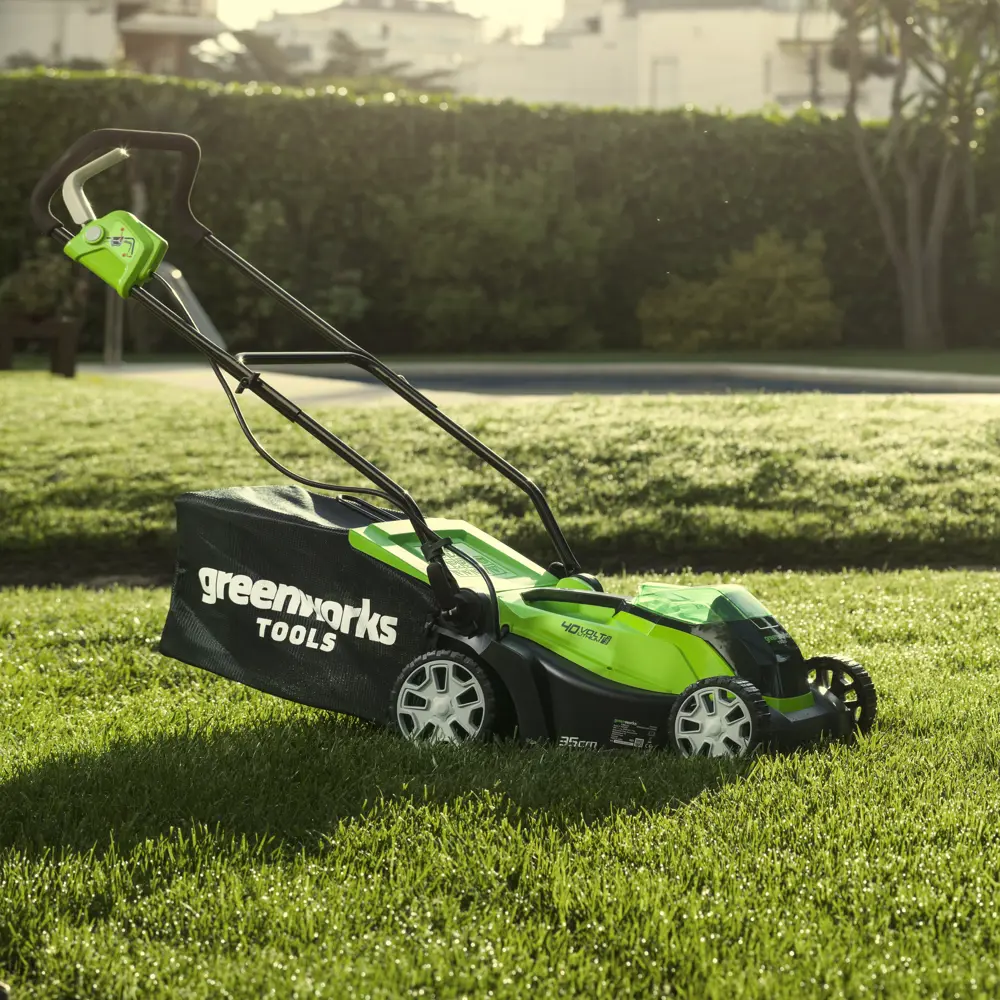 Газонокосилка аккумуляторная GreenWorks 2501907UA 40 В 35 см 1x2 Ач АКБ и ЗУ входит в комплект 80172924 STLM-2153947  - Вид №11