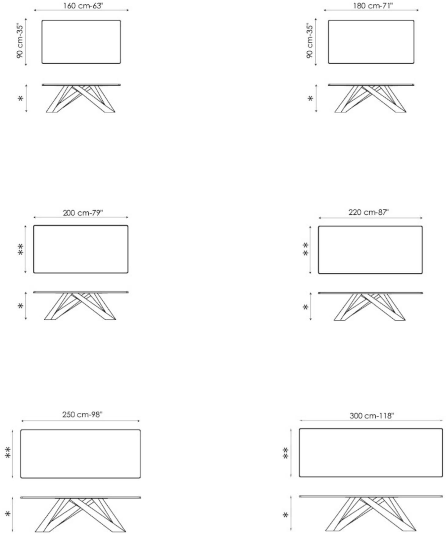 Bonaldo Стол со стальным основанием и деревянной или стеклянной столешницей sun-id-1367890 - Вид №17