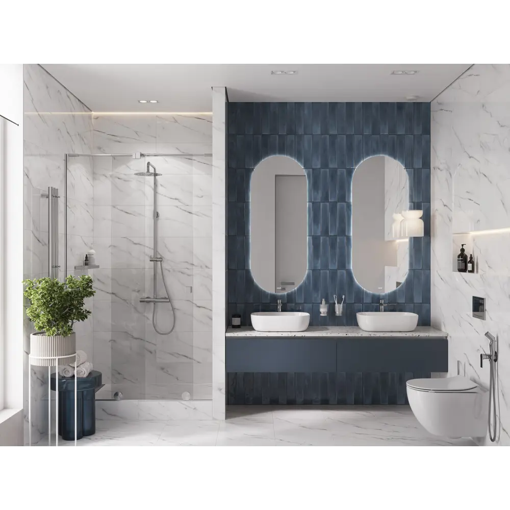Настенная плитка KREAFORTA Cascada 29.8x59.8 1.425м цвет синий 89440747 STLM-2059310 - Вид №5