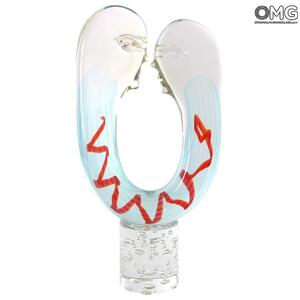 4350 ORIGINALMURANOGLASS Скульптура поцелуй - муранское стекло OMG 29 см