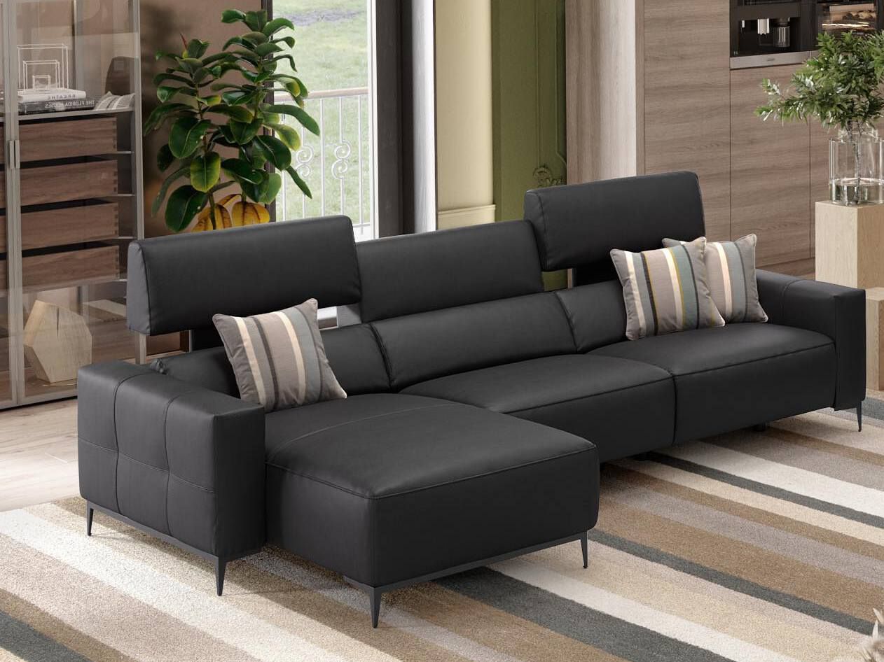 Кожаный диван с полуостровом Sofanella Толедо ARCH-00053650 - Вид №1