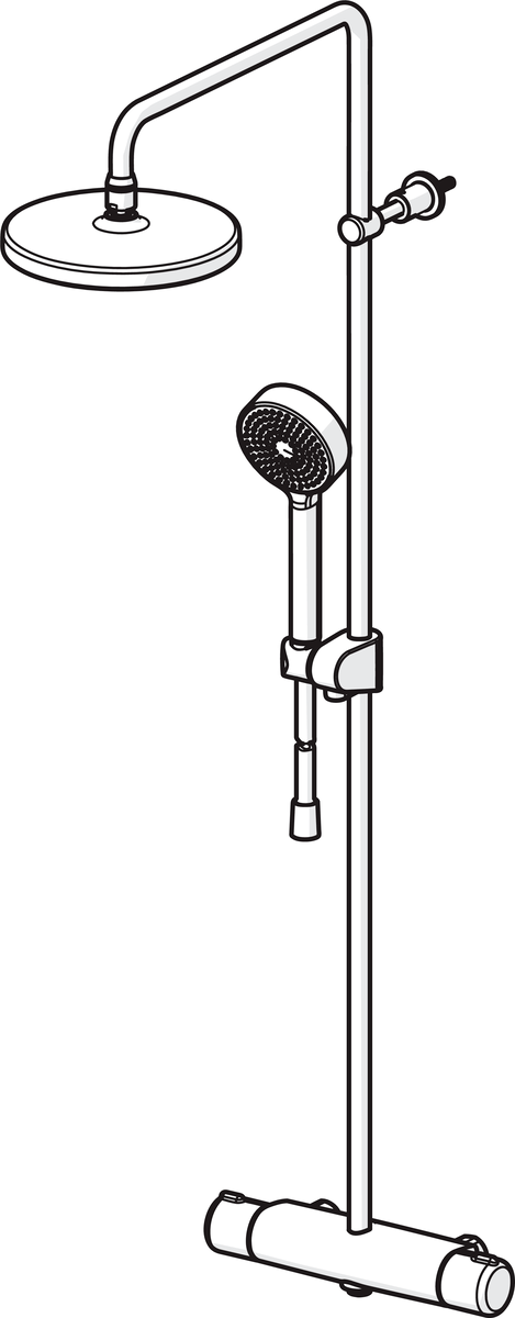 Oras 7402 Смеситель с верхним душем rain shower 7402 Nova Хром  - Вид №2