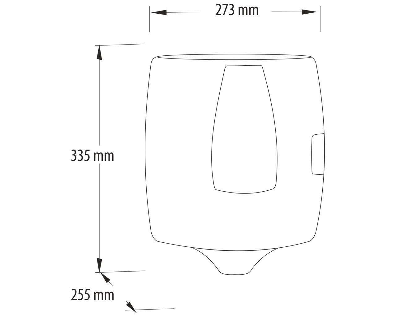 CEB701 Контейнер для сложенных полотенец ONE CENTER PULL, пластик АБС, белый Merida  - Вид №4
