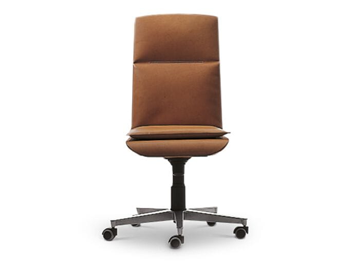 Кожаное вращающееся офисное кресло с колесами i 4 Mariani ARCH-00151267 - Вид №1
