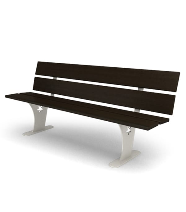 Оцинкованная стальная скамья со спинкой Viscio Urban Design OLANDESINA ARCH-00014532 - Вид №10