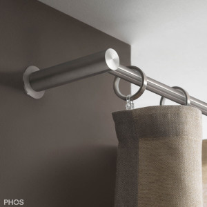 VS20-100E3000 Комплект карниза: 300 см с 2 концевыми кронштейнами и 1 кронштейном в качестве центральной опоры (среднее расстояние от стены) PHOS