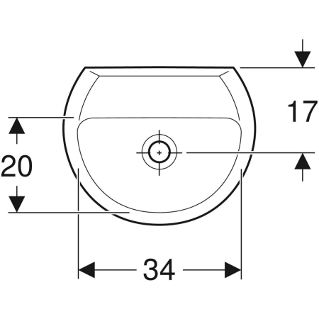K91145000 Раковина Kolo Rekord с асимметричным переливом Geberit  - Вид №10