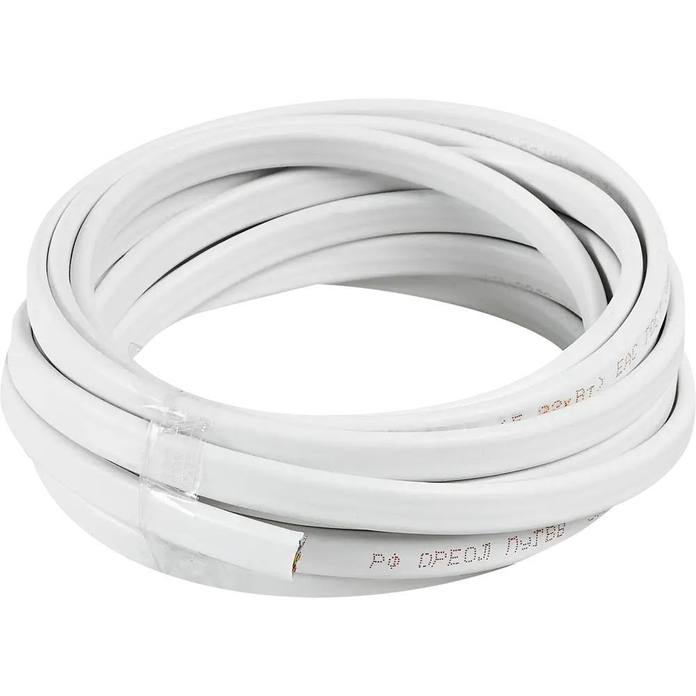 Провод ОРЕОЛ ПуГВв 3x2.5 белый 5м для электроинструментов 87304844 STLM-1101635 - Вид №1