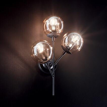 Бра настенное янтарное Ideal Lux Kepler Kepler AP3 IDEAL LUX KEPLER 00-3931903 Оранжевый  - Вид №1