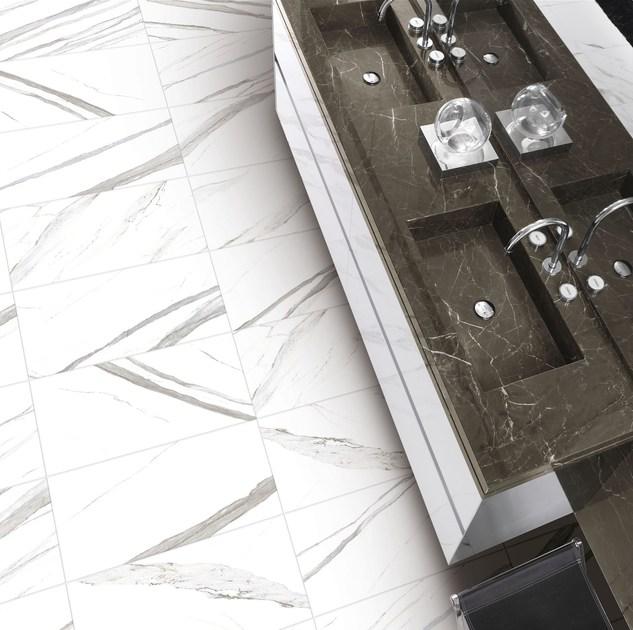 Настенная / напольная плитка с эффектом мрамора Calacatta & carrara Santreyd sun-id-1487483 - Вид №2