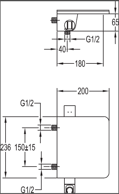 Смеситель для ванны и душа Cezares CASCADO-VD-01 - Вид №1