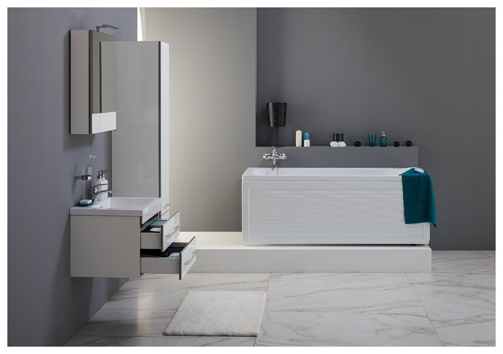 Тумба под раковину Aquanet Верона 58 белый (подвесная 2 ящика) sun-id-270471 - Вид №3