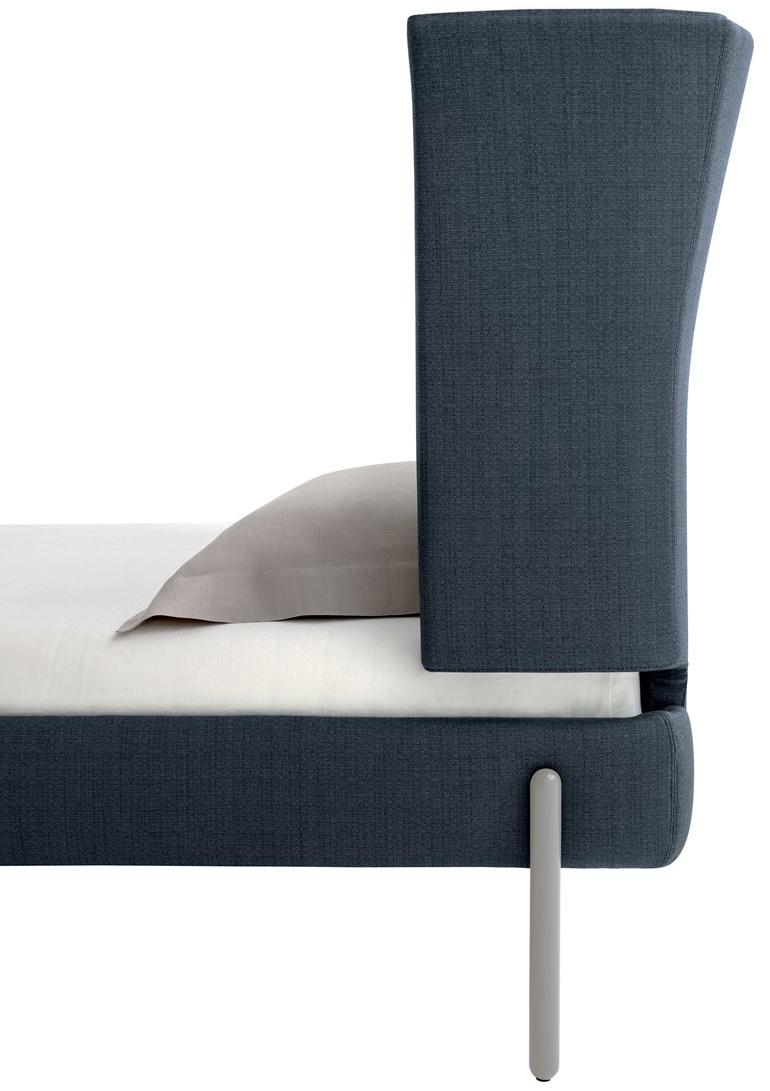 Zanotta Двуспальная кровать из ткани или кожи с высоким изголовьем sun-id-1472571 - Вид №1