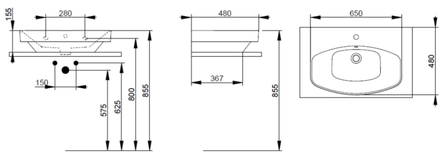 Керамическая столешница с переливом Ceramica Dolomite моя ARCH-00104461 - Вид №3