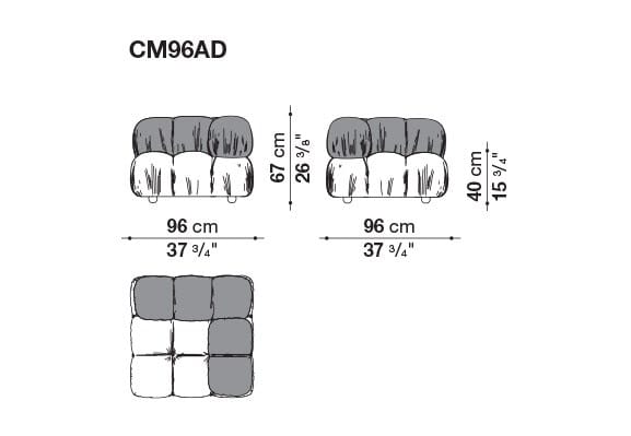 Модульный кожаный диван capitonné B&B Italia Хамелеонда ARCH-00127086 - Вид №7