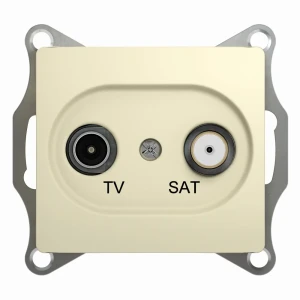 91190705 Розетка ТВ Schneider Electric Glossa GSL000297 оконечная цвет бежевый STLM-1104786