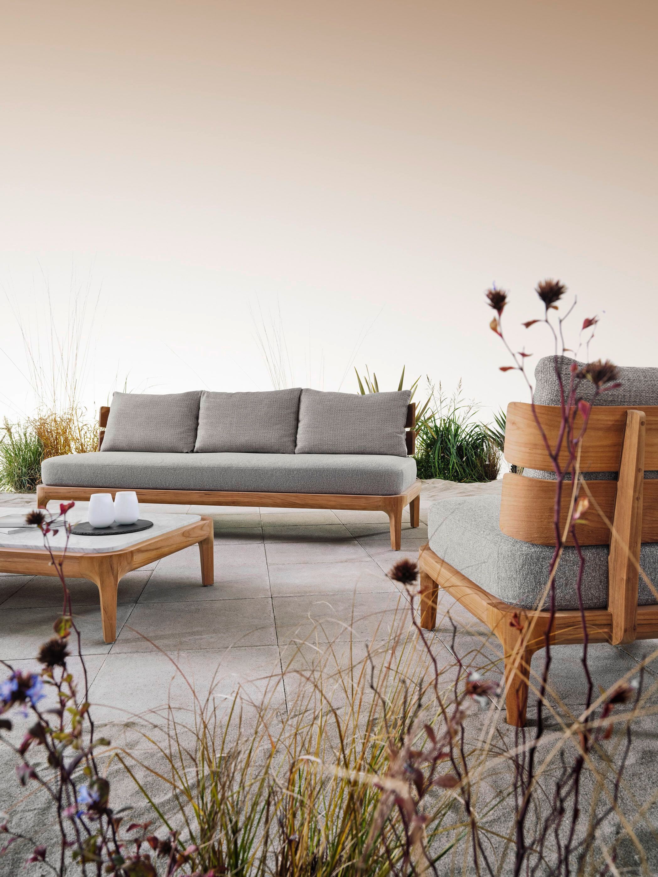 3-местный съемный диван из тикового дерева Gervasoni Gervasoni Outdoor ARCH-00113301 - Вид №4