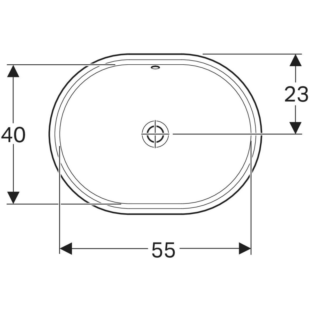 Встраиваемый умывальник с овальной столешницей в витрине Geberit VariForm ARCH-00068315 - Вид №3