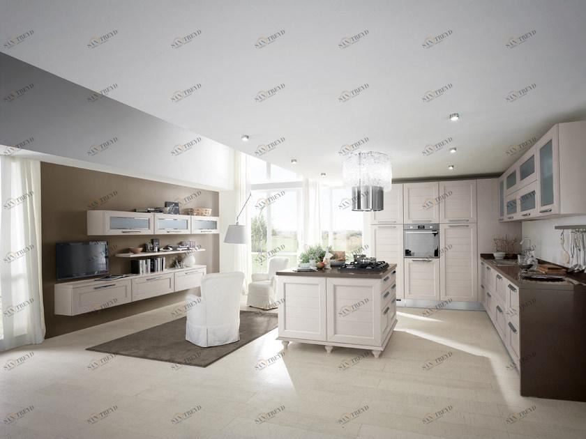 Cucine Lube Кухня из маринованного ясеня с островом Claudia sun-id-1438046