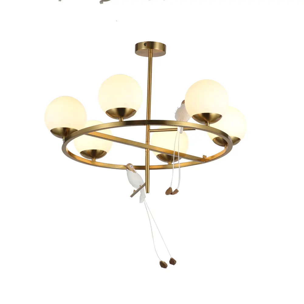 Люстра подвесная Freya FR5210PL-06G 6 ламп 16 м² цвет латунь STLM-2016606