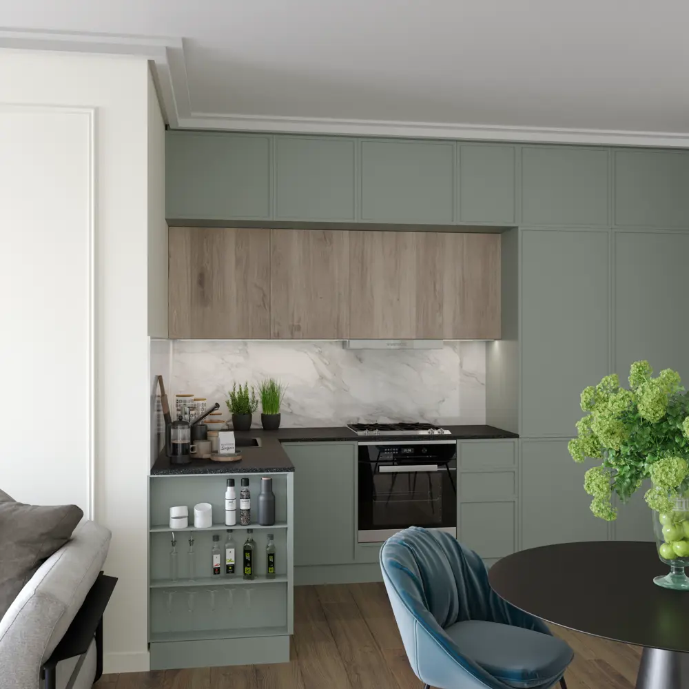 Столешница Найт 300x60x2 см искусственный камень цвет чёрный Santreyd STLM-2043143 - Вид №6