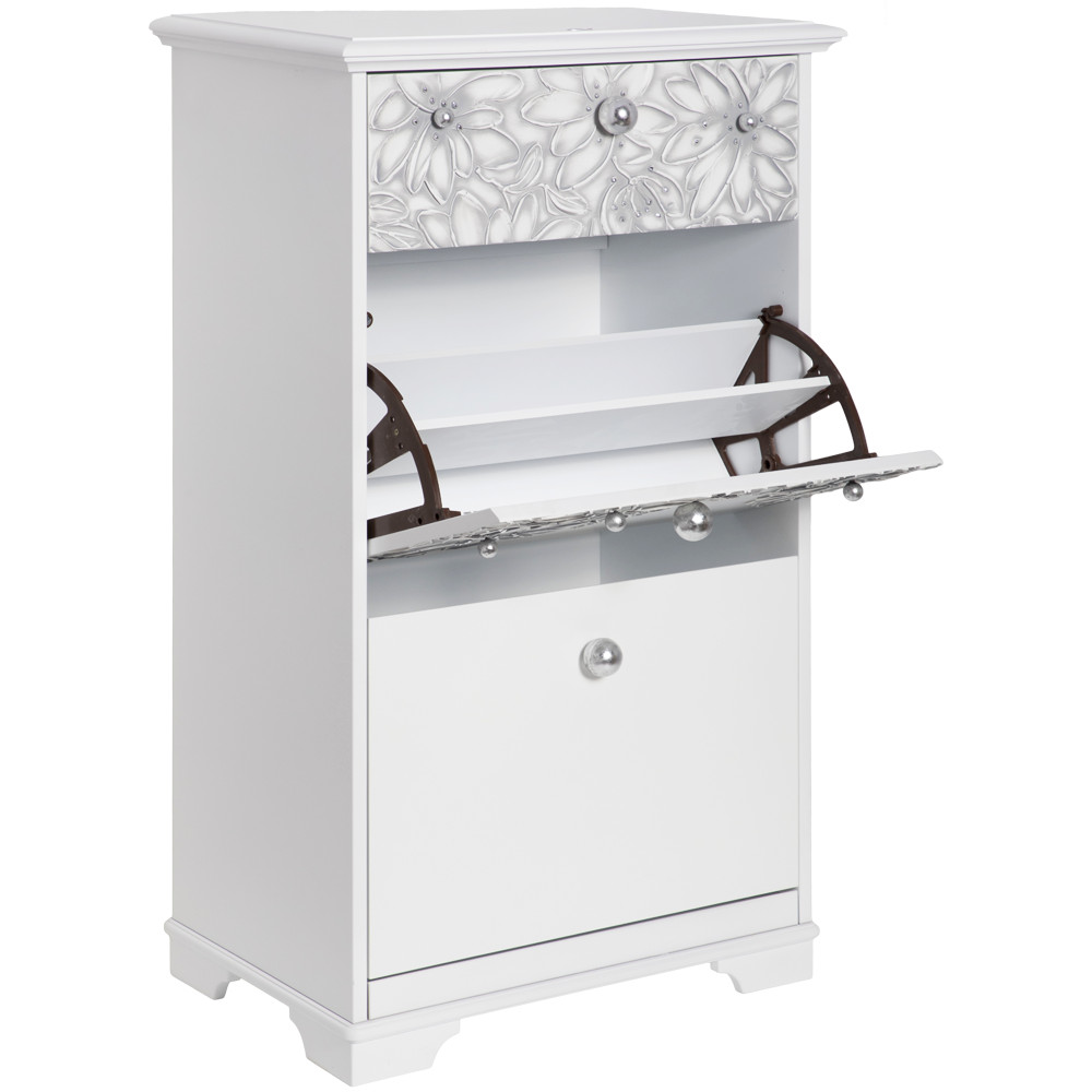 11620 Тумба для обуви Терра-3 (с 3-мя ящиками) Айс Античное серебро BOGACHO 4627196590533 - Вид №5