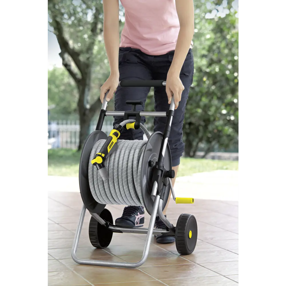 Катушка для садового шланга Karcher до 80м пластик черный STLM-2057734 - Вид №3