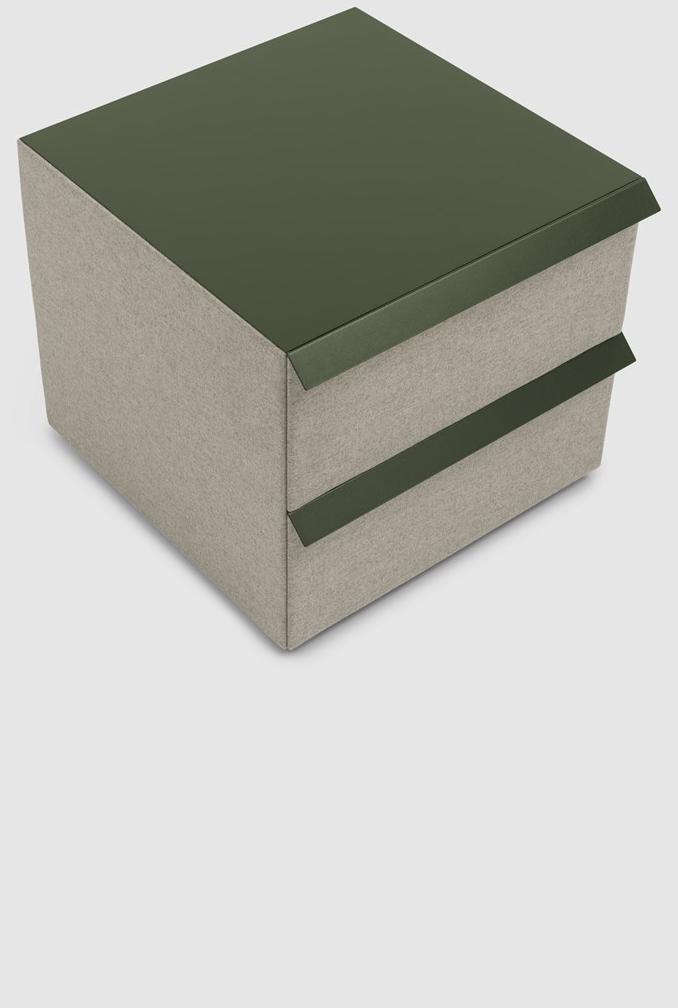 Bolzan Letti Прямоугольная тумбочка обтянутая тканью с ящиками Oikos sun-id-1500925 - Вид №4