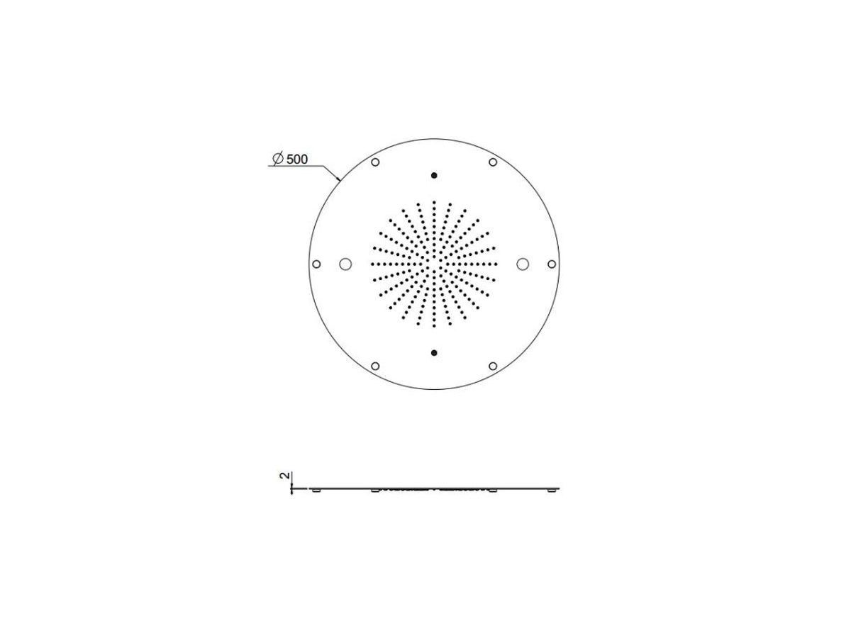Многофункциональная встраиваемая душевая головка CARIMALI MYDREAM Ø500 ARCH-00141667 - Вид №2