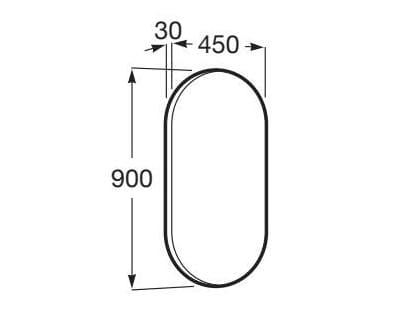 Овальное зеркало со встроенным освещением для ванной комнаты Roca Luna ARCH-00088921 - Вид №2
