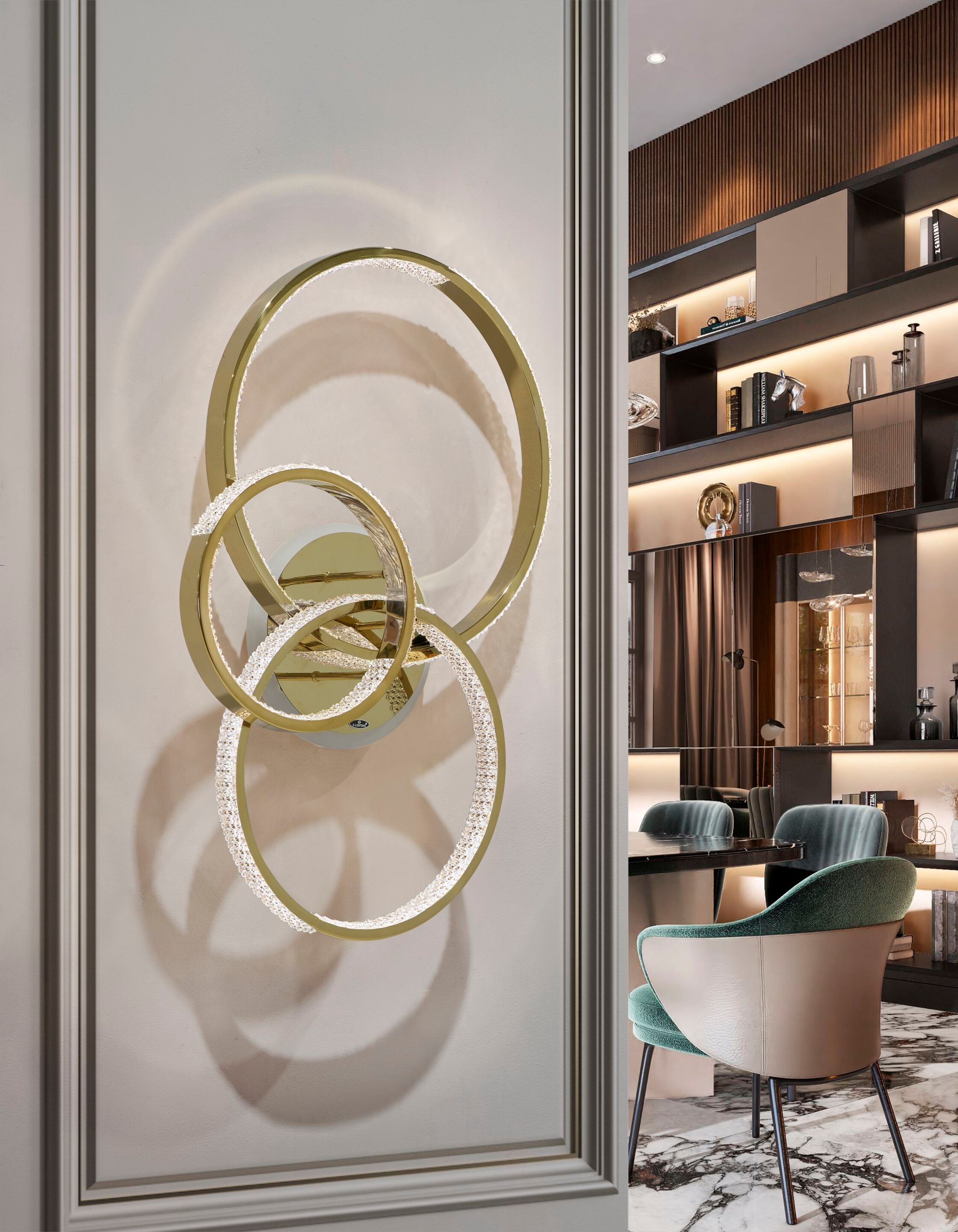 Светодиодный настенный светильник из нержавеющей стали и стекла K-Lighting Ferreira ARCH-00040497