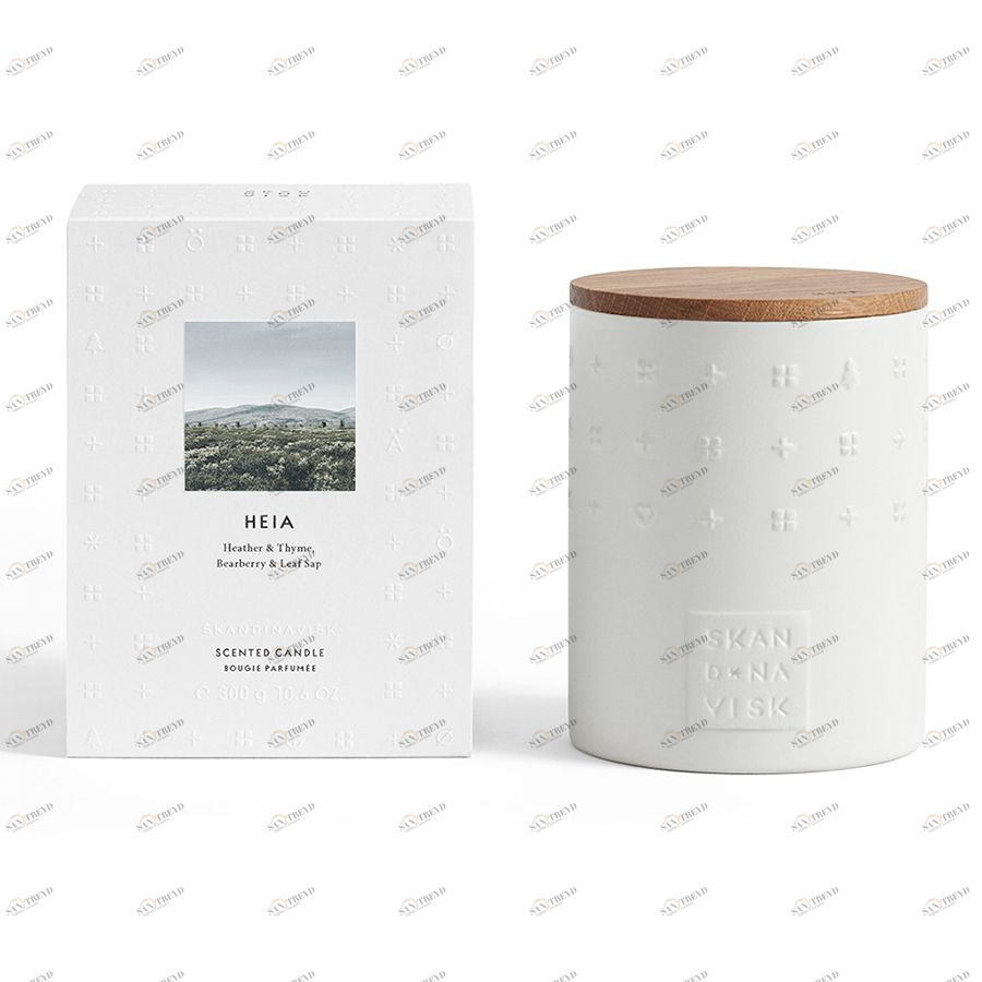 Свеча ароматическая HEIA с крышкой, керамика, 300 г S K A N D I N A V I S K SK1401