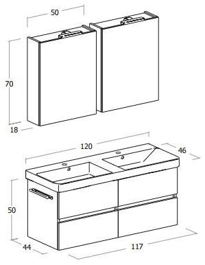 Подвесная тумба под умывальник с ящиками Urban Santreyd sun-id-1503339 - Вид №2