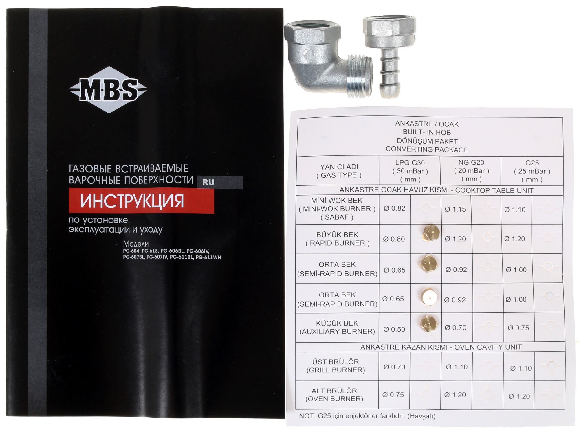 1196992 Газовая варочная поверхность MBS PG-607IV STDN-0061419 - Вид №8