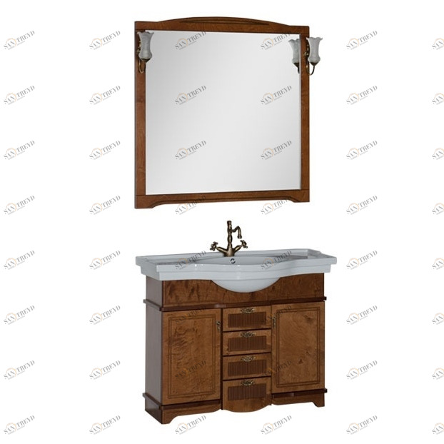 Комплект мебели Aquanet Луис 110 темный орех 00173200