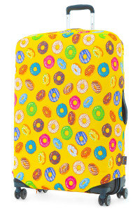 ECO Желтый Пончик XL Чехол для чемодана большой Fancy Armor ECO