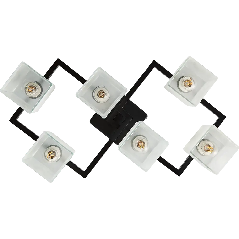 СВЕТУС Квадро - современная потолочная люстра с 6 кубическими плафонами 89410441 STLM-1571785 - Вид №3